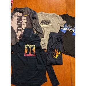 Boys Nike Under Armour Hurley Activewear Lot 5pc Shirts Shorts Hoodie Size 4T